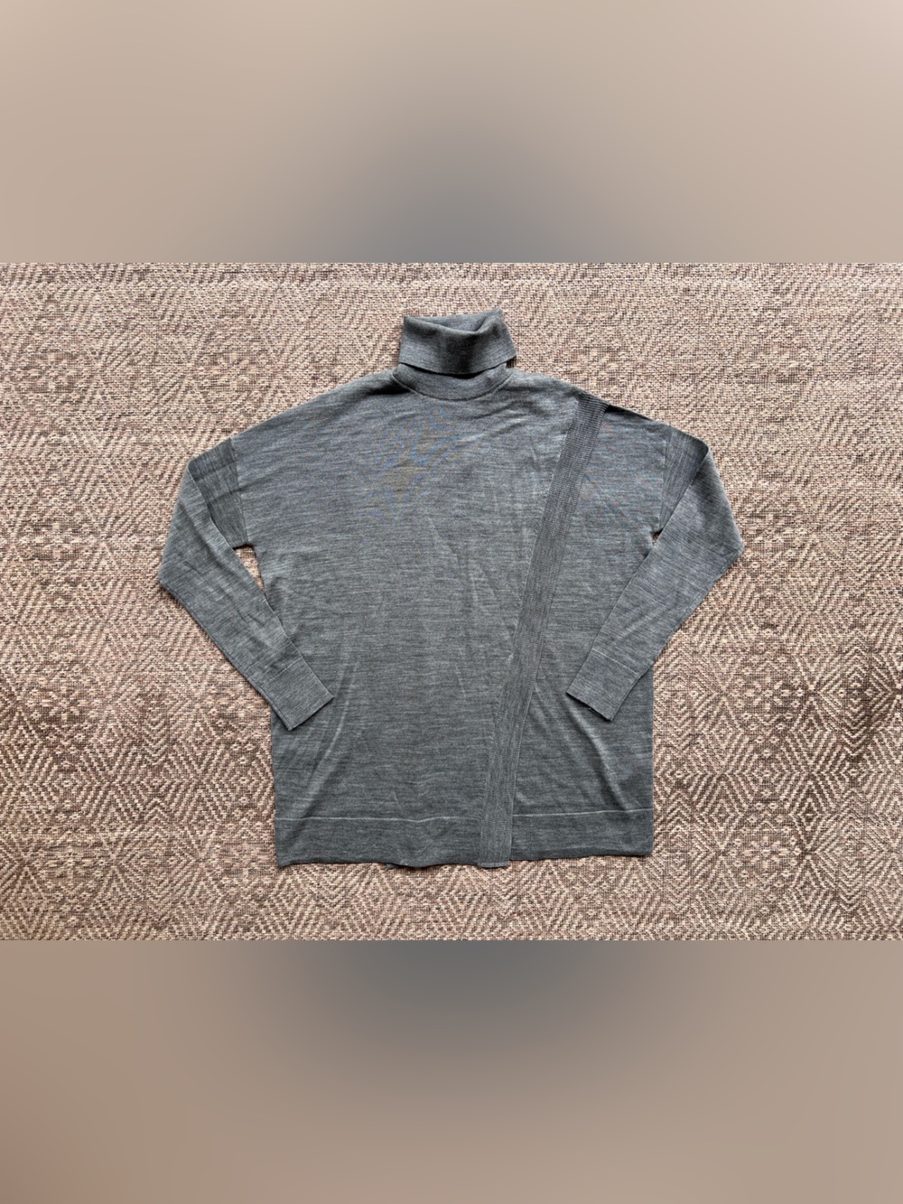 AllSaints Bern Wrap Jumper Sweater XS Grey Marl NWT $229 Merino Wool